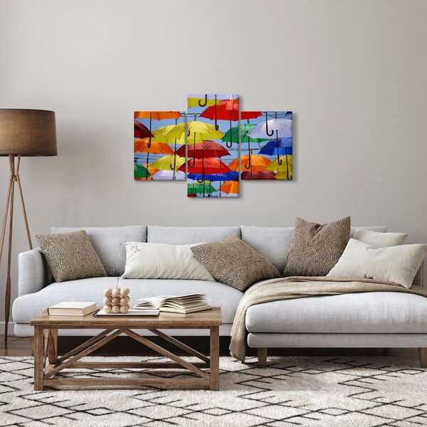 Színes esernyők képe (90x60 cm)