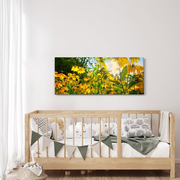 Sárga virágok képe (120x50 cm)