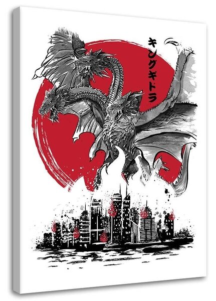 Gario Vászonkép Godzilla, film King Ghidorah - Dr.Monekers Méret: 40 x 60 cm