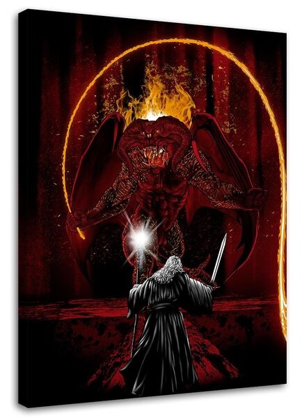 Gario Vászonkép A Gyuruk Ura, a varázsló és a démon - DDJVigo Méret: 40 x 60 cm