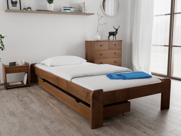 ADA ágy 80x200 cm, tölgyfa Ágyrács: Ágyrács nélkül, Matrac: Matrac nélkül