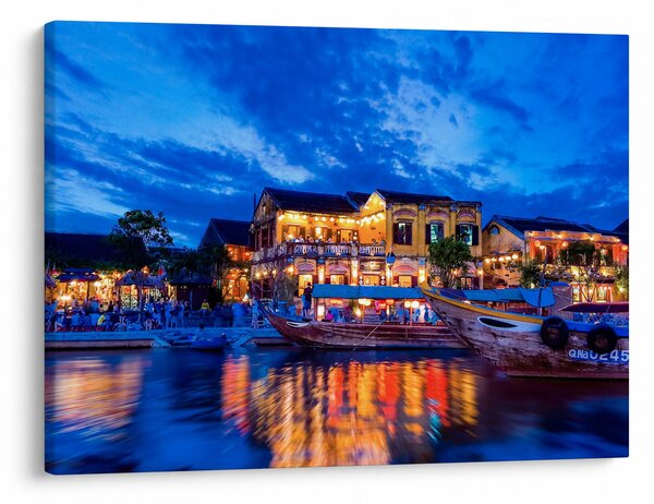Egy kép Hoi An éjszakai városáról, Vietnam (70x50 cm)
