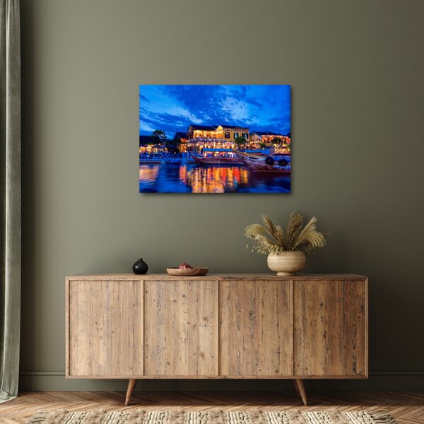 Egy kép Hoi An éjszakai városáról, Vietnam (70x50 cm)
