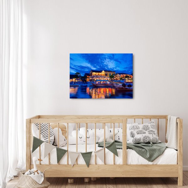 Egy kép Hoi An éjszakai városáról, Vietnam (70x50 cm)