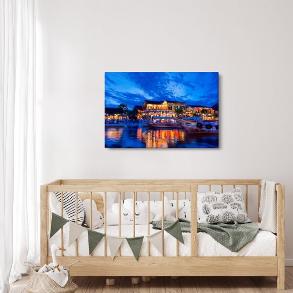 Egy kép Hoi An éjszakai városáról, Vietnam (90x60 cm)