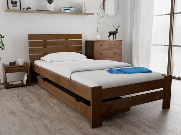 PARIS magasított ágy 80x200 cm, tölgyfa Ágyrács: Ágyrács nélkül, Matrac: Matrac nélkül