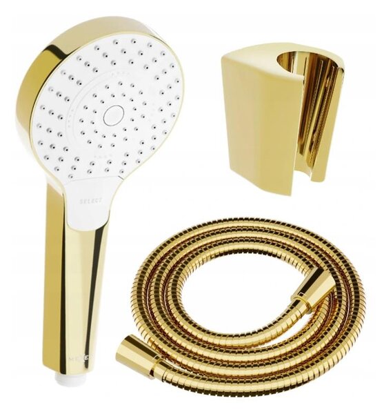 Mexen kiegészítők-kézi zuhanykészlet Oval R-05, 3 funkciós, arany, 785056052-50