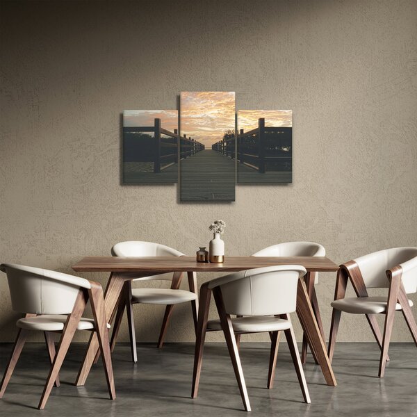 Egy fa móló képe a tó felett (90x60 cm)