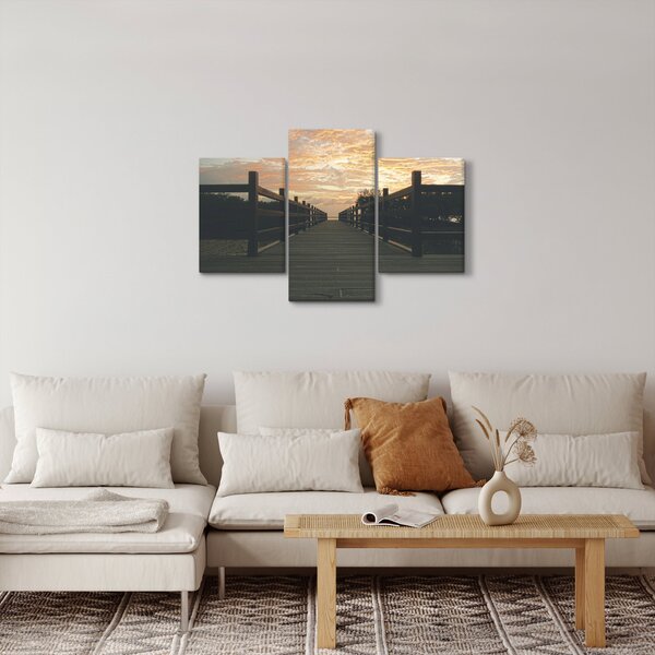 Egy fa móló képe a tó felett (90x60 cm)