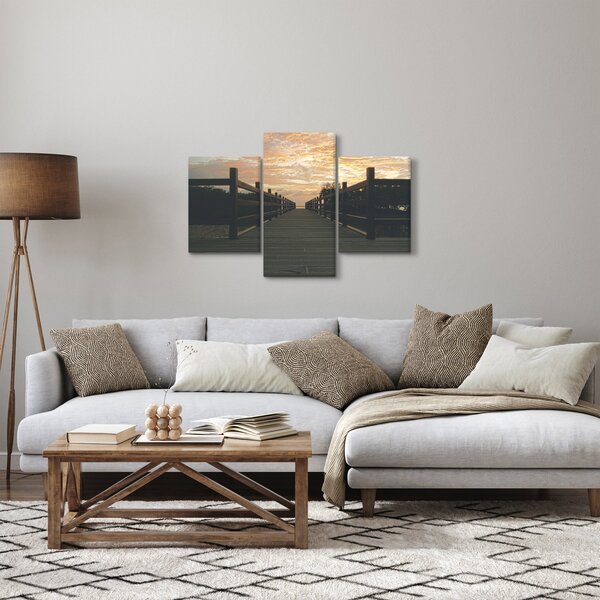 Egy fa móló képe a tó felett (90x60 cm)
