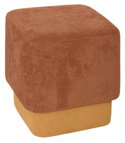 Puff szett 2 darabos, chenille szövet 42,5x29,5 cm, borostyán és sárga - IMBRIQUE