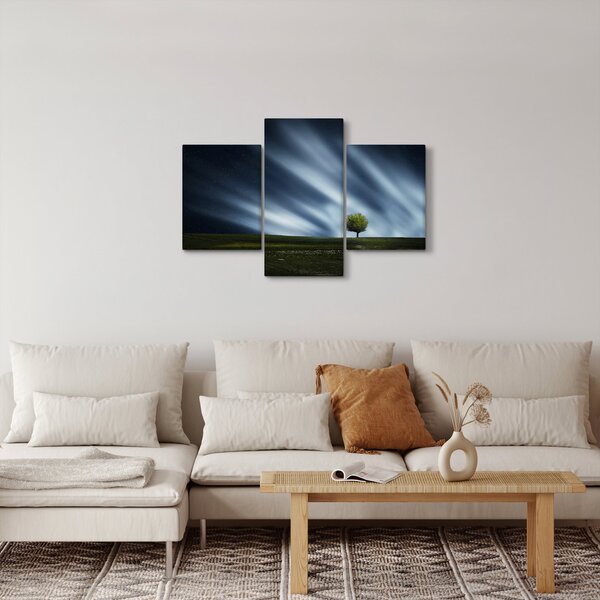 Az aurora borealis képe egy lápvidéken (90x60 cm)