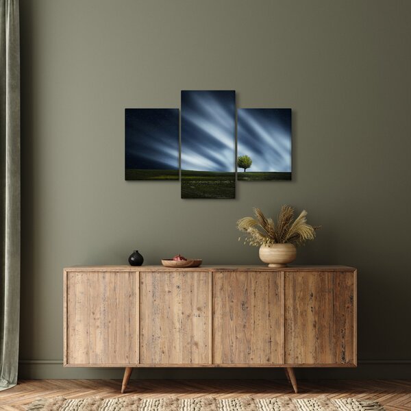 Az aurora borealis képe egy lápvidéken (90x60 cm)