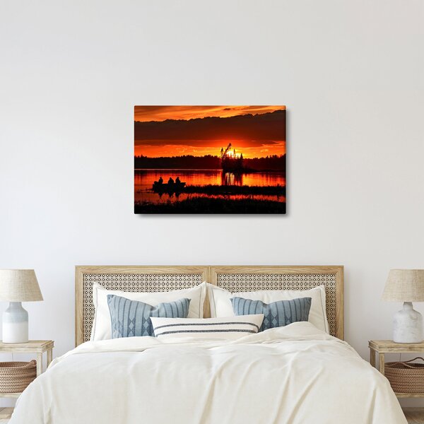 Kép - Halászok a tavon (70x50 cm)