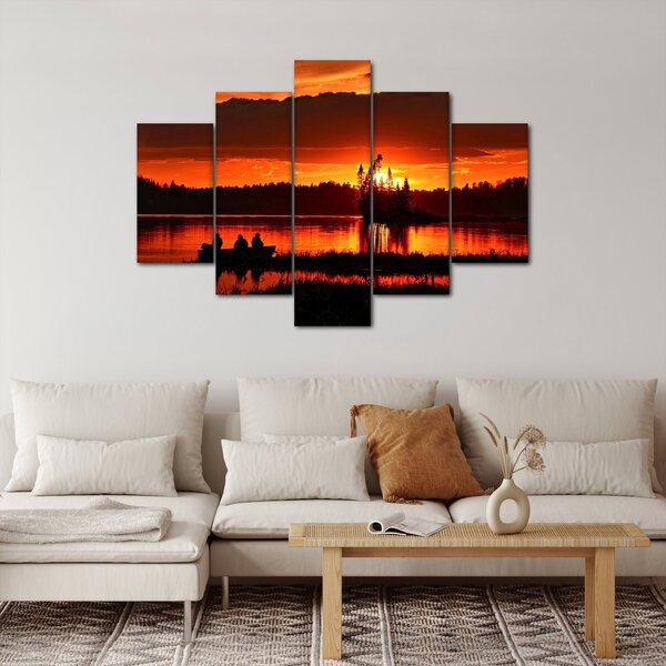 Kép - Halászok a tavon (150x105 cm)