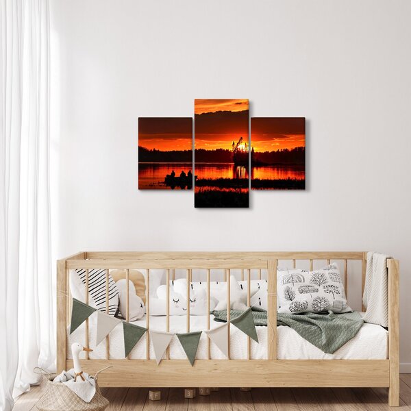 Kép - Halászok a tavon (90x60 cm)