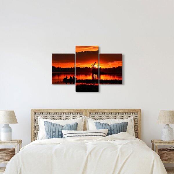 Kép - Halászok a tavon (90x60 cm)