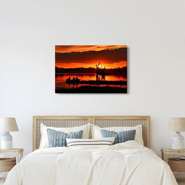 Kép - Halászok a tavon (90x60 cm)