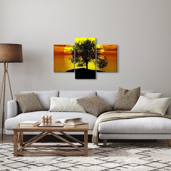 Egy fa sziluettjének képe (90x60 cm)