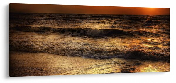 Kép - Hullámok a parton (120x50 cm)