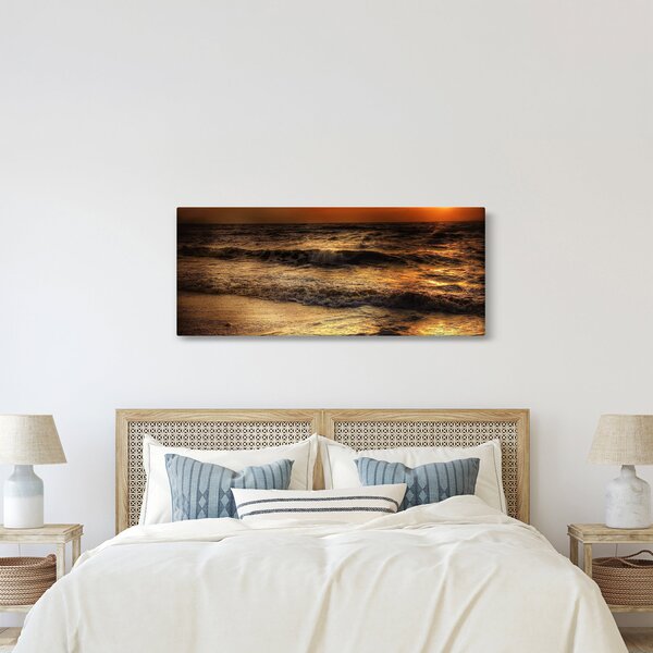 Kép - Hullámok a parton (120x50 cm)