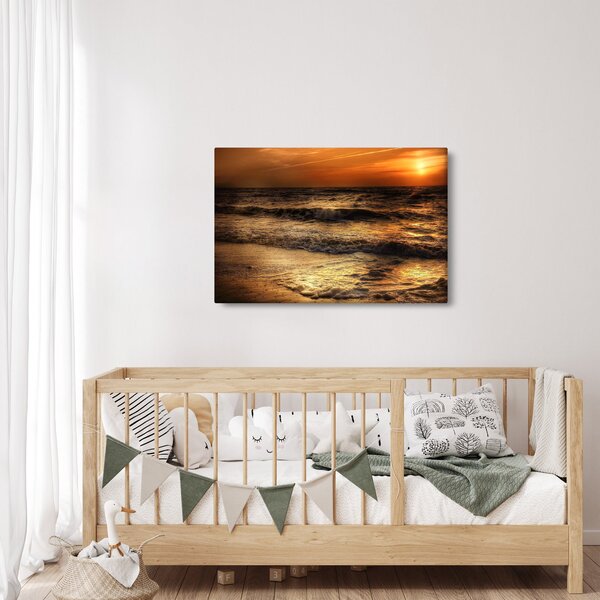 Kép - Hullámok a parton (90x60 cm)