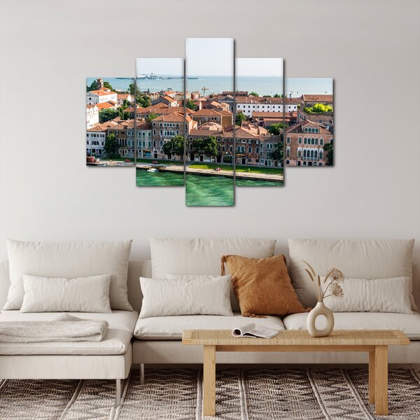 Kép - Légi felvétel a városra (150x105 cm)