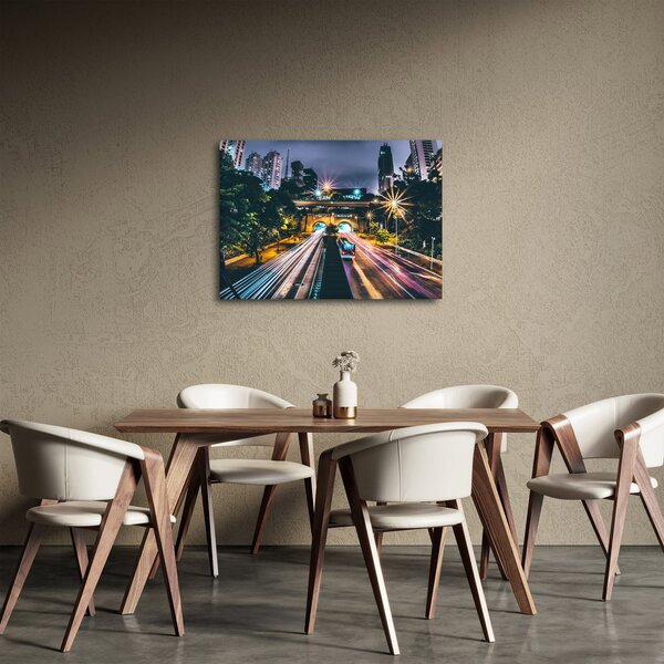Egy éjszakai város képe (70x50 cm)