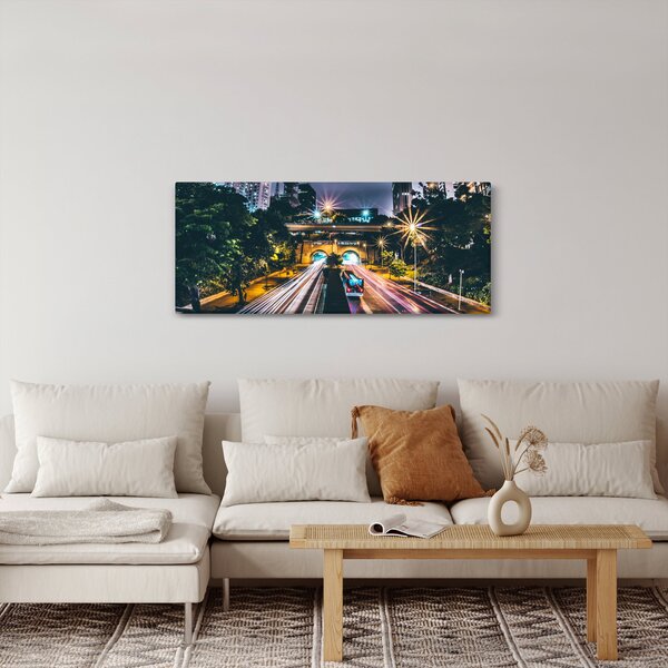 Egy éjszakai város képe (120x50 cm)
