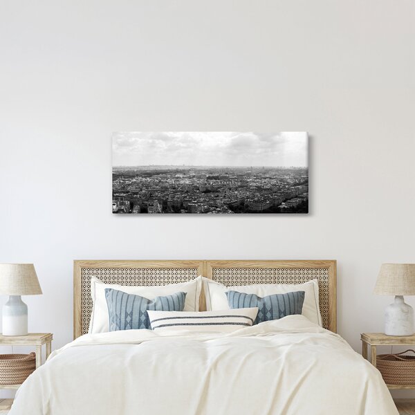Kép - Házak háztetői Párizsban (120x50 cm)