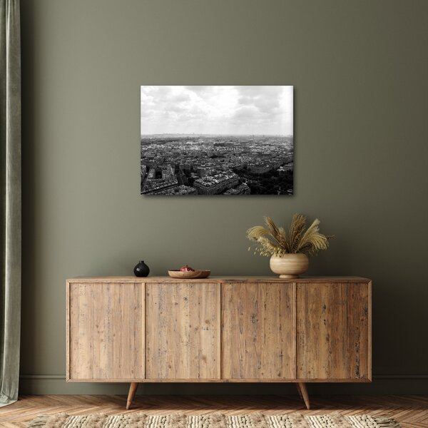 Kép - Házak háztetői Párizsban (70x50 cm)