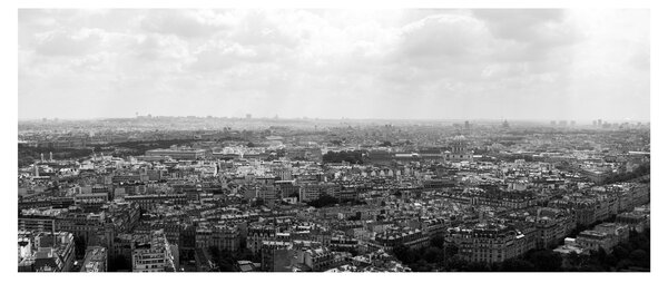 Kép - Házak háztetői Párizsban (120x50 cm)