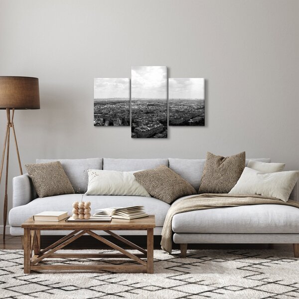 Kép - Házak háztetői Párizsban (90x60 cm)
