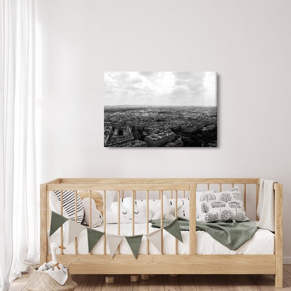 Kép - Házak háztetői Párizsban (90x60 cm)