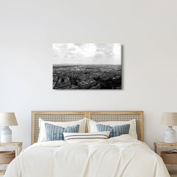 Kép - Házak háztetői Párizsban (90x60 cm)