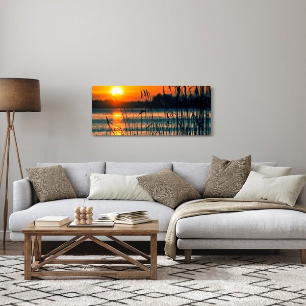 Kép - Naplemente a tó felett (120x50 cm)