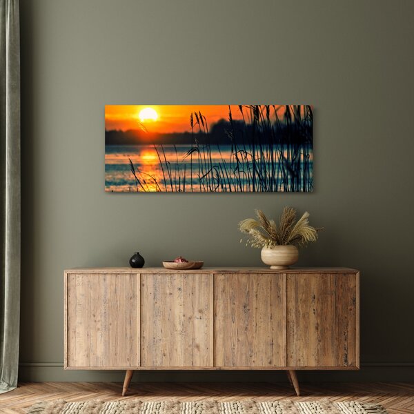 Kép - Naplemente a tó felett (120x50 cm)