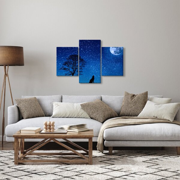 A Holdon üvöltő farkas képe (90x60 cm)
