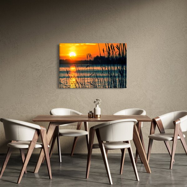 Kép - Naplemente a tó felett (90x60 cm)