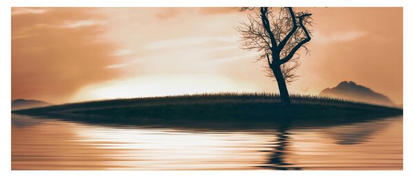 Egy fa képe egy szigeten (120x50 cm)