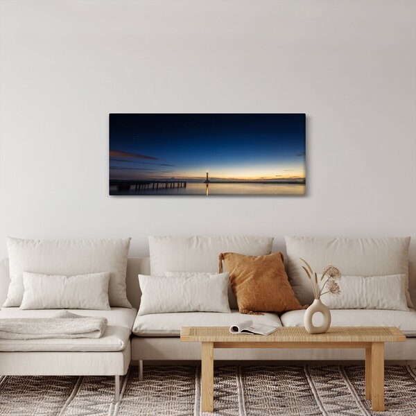 Egy világítótorony képe a távolban (120x50 cm)