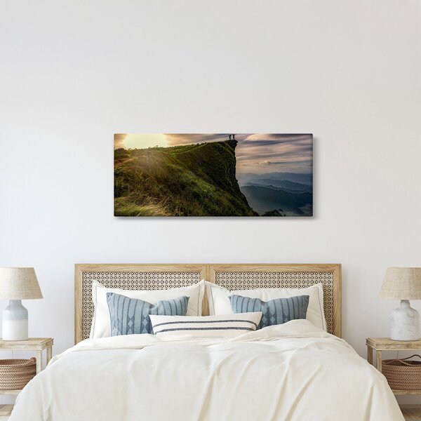 Egy nő képe a sziklán (120x50 cm)