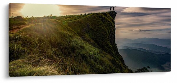 Egy nő képe a sziklán (120x50 cm)
