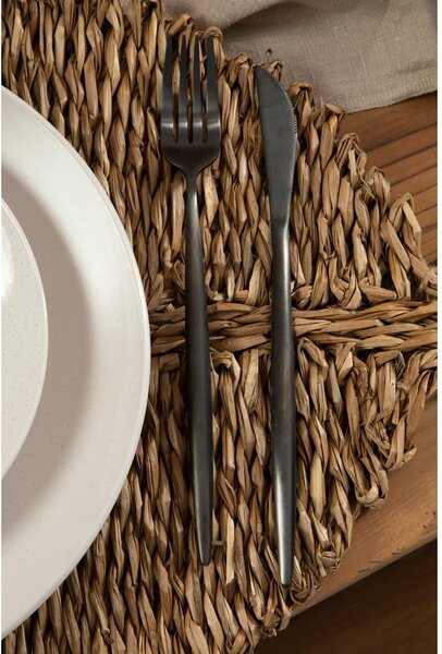 Fekete rozsdamentes acél evőeszköz készlet 16 db-os Modern retro – Premier Housewares