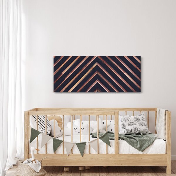 Egy fa motívum képe fekete alapon (120x50 cm)