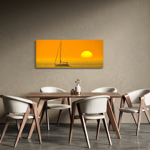 Kép - Csónak a tenger közepén (120x50 cm)