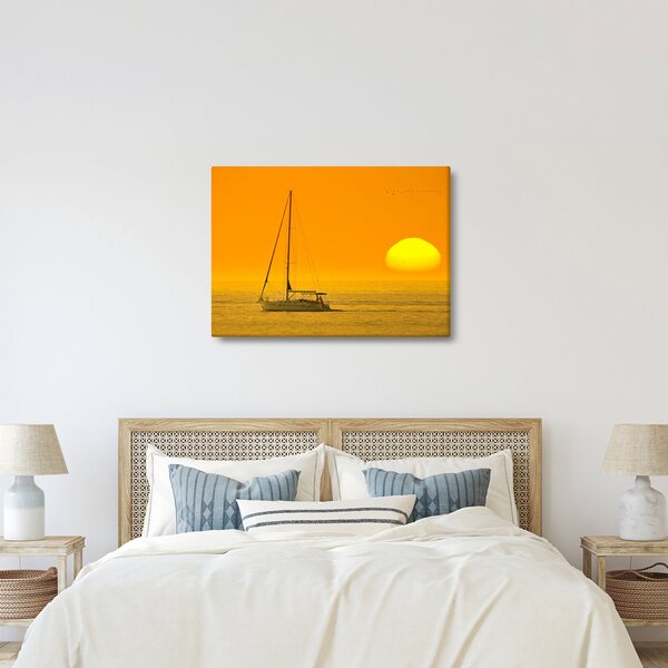Kép - Csónak a tenger közepén (70x50 cm)