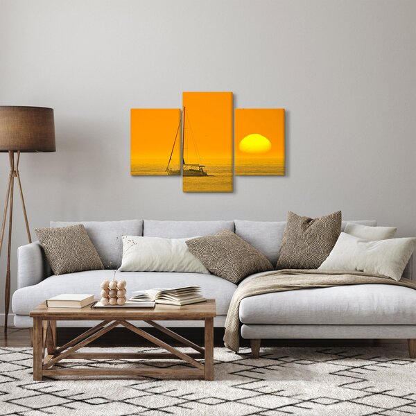 Kép - Csónak a tenger közepén (90x60 cm)