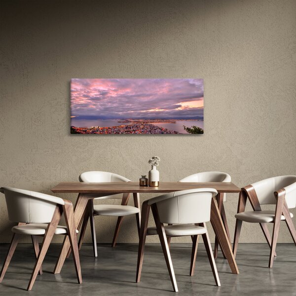 Kép - Alkonyat a város felett (120x50 cm)