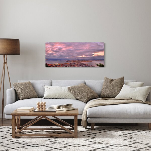 Kép - Alkonyat a város felett (120x50 cm)
